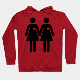 Two woman black Hoodie